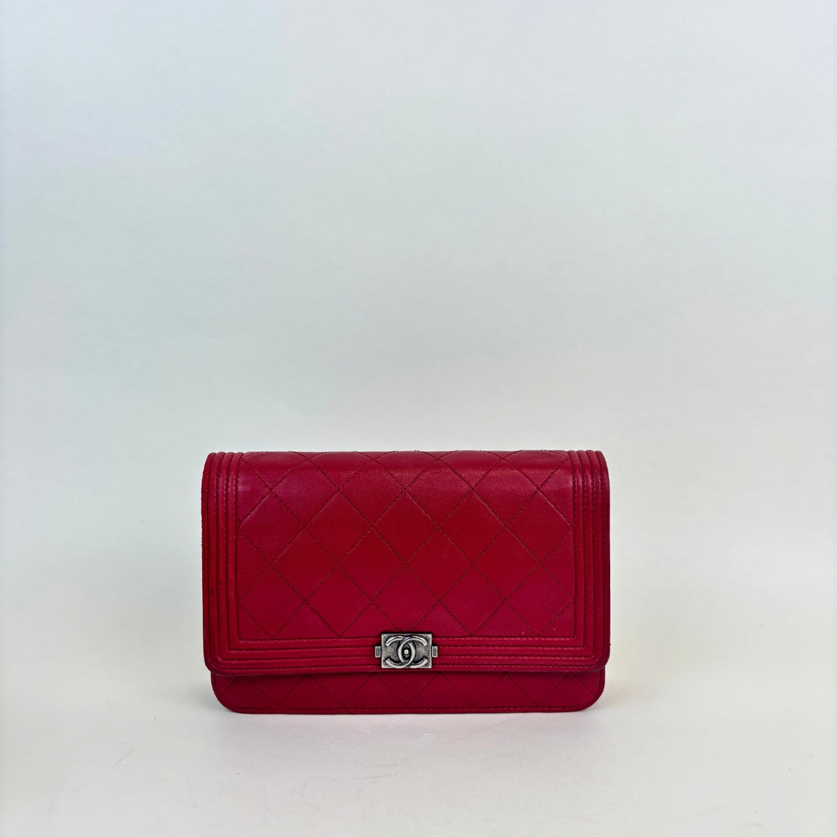 Boy Wallet On Chain in Red Leather [ReSale]