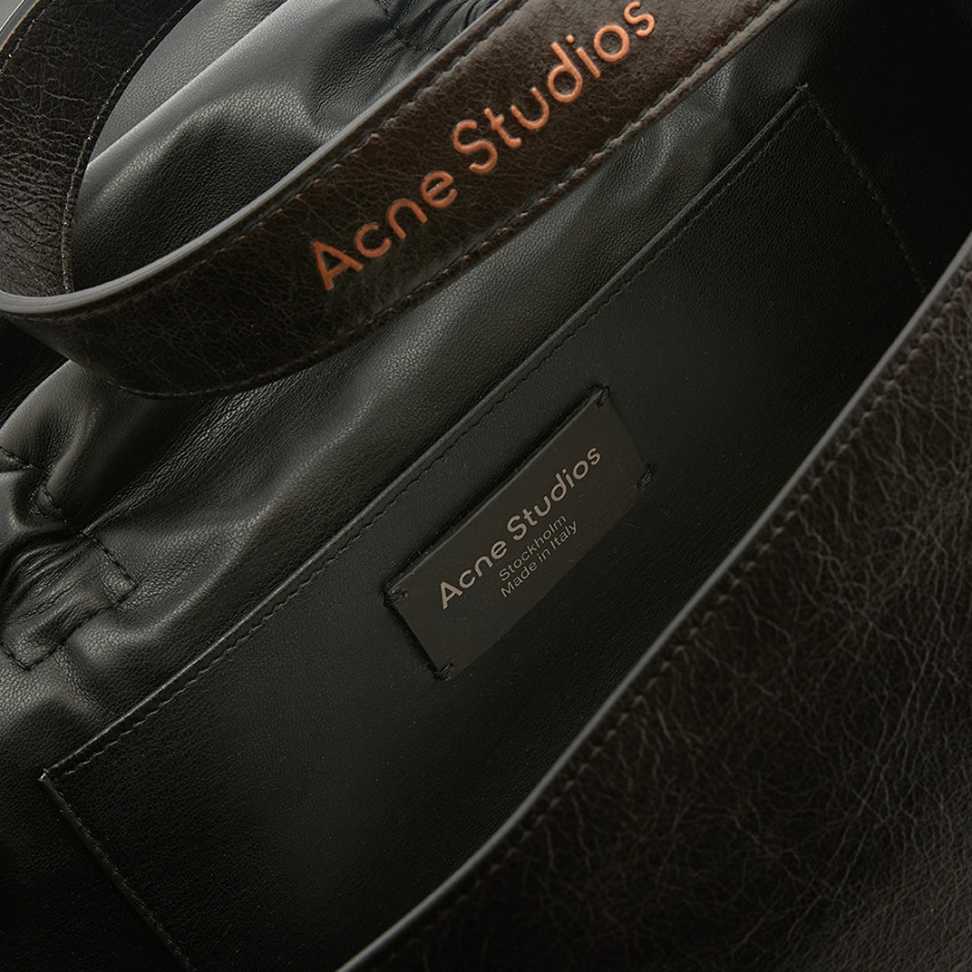 Multi Pocket Bow Bag in Dark Brown with Charms