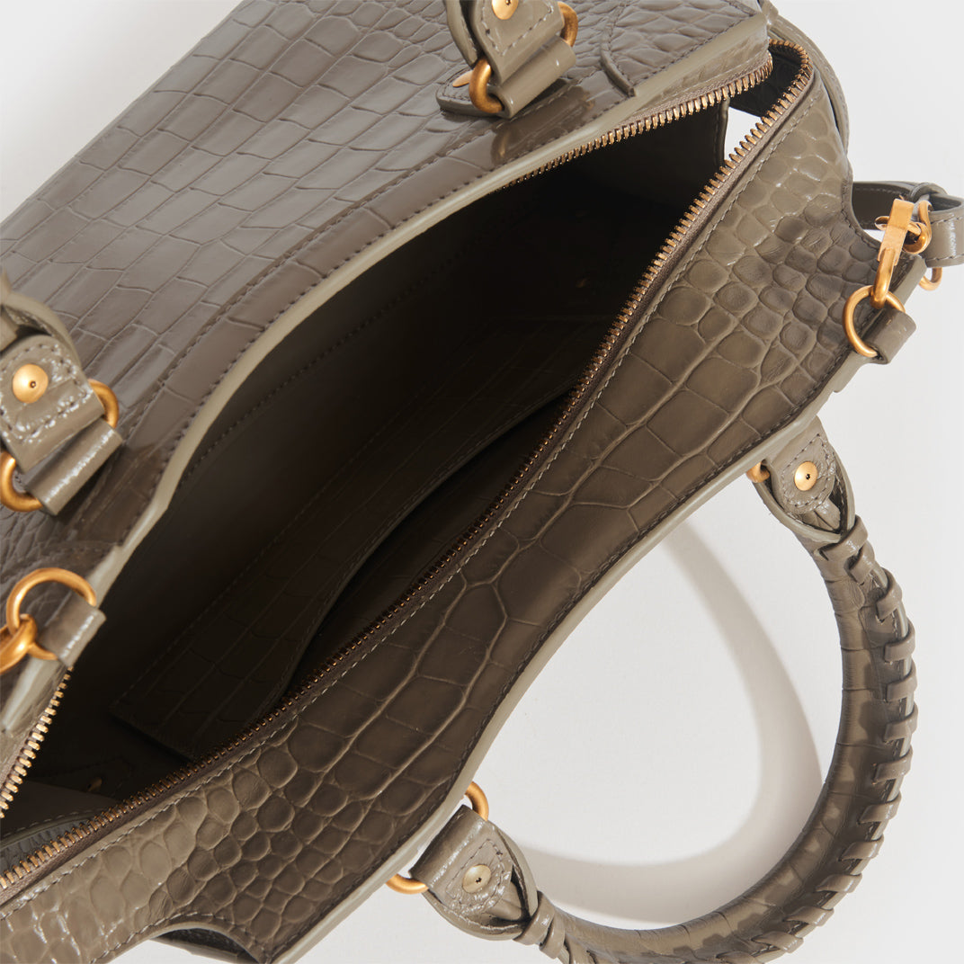 Small Neo Classic City Leather Bag in Beige