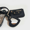 Cagole XS Studded Textured-Leather Shoulder Bag in Black
