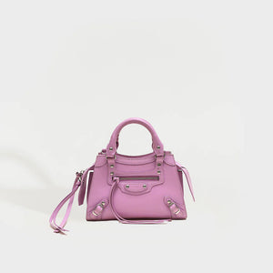 BALENCIAGA Mini Neo Classic City Leather Bag in Lilac [ReSale]