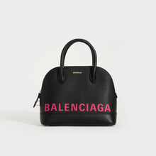 Load image into Gallery viewer, Front view of the BALENCIAGA Small Leather Ville Top-Handle Bag in Black