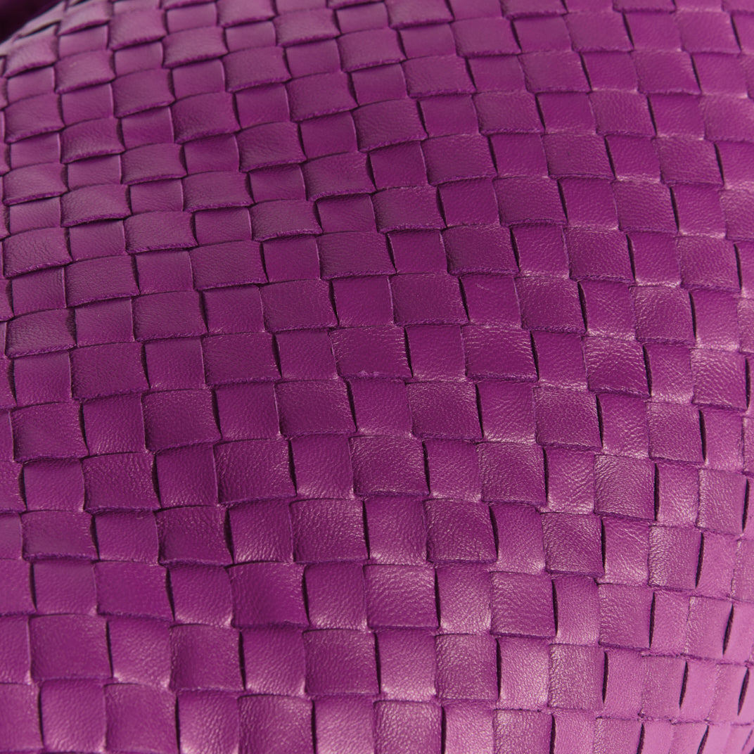 BOTTEGA VENETA Intrecciato Leather Shoulder Bag in Purple