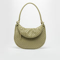 Medium Gemelli Intrecciato Leather Shoulder Bag in Travertine