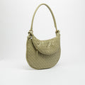 Medium Gemelli Intrecciato Leather Shoulder Bag in Travertine