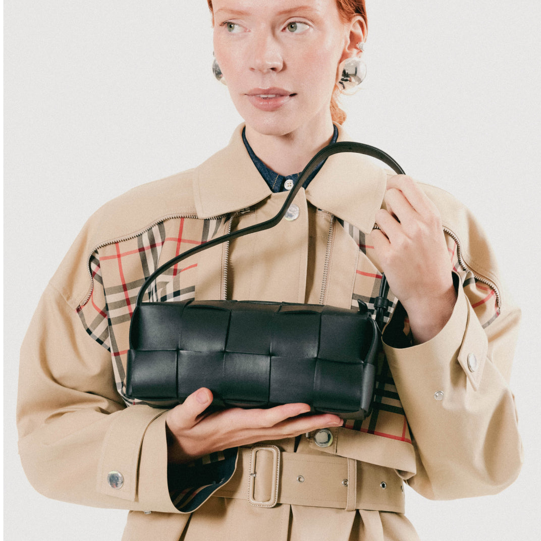 Small Brick Cassette Bag in Black