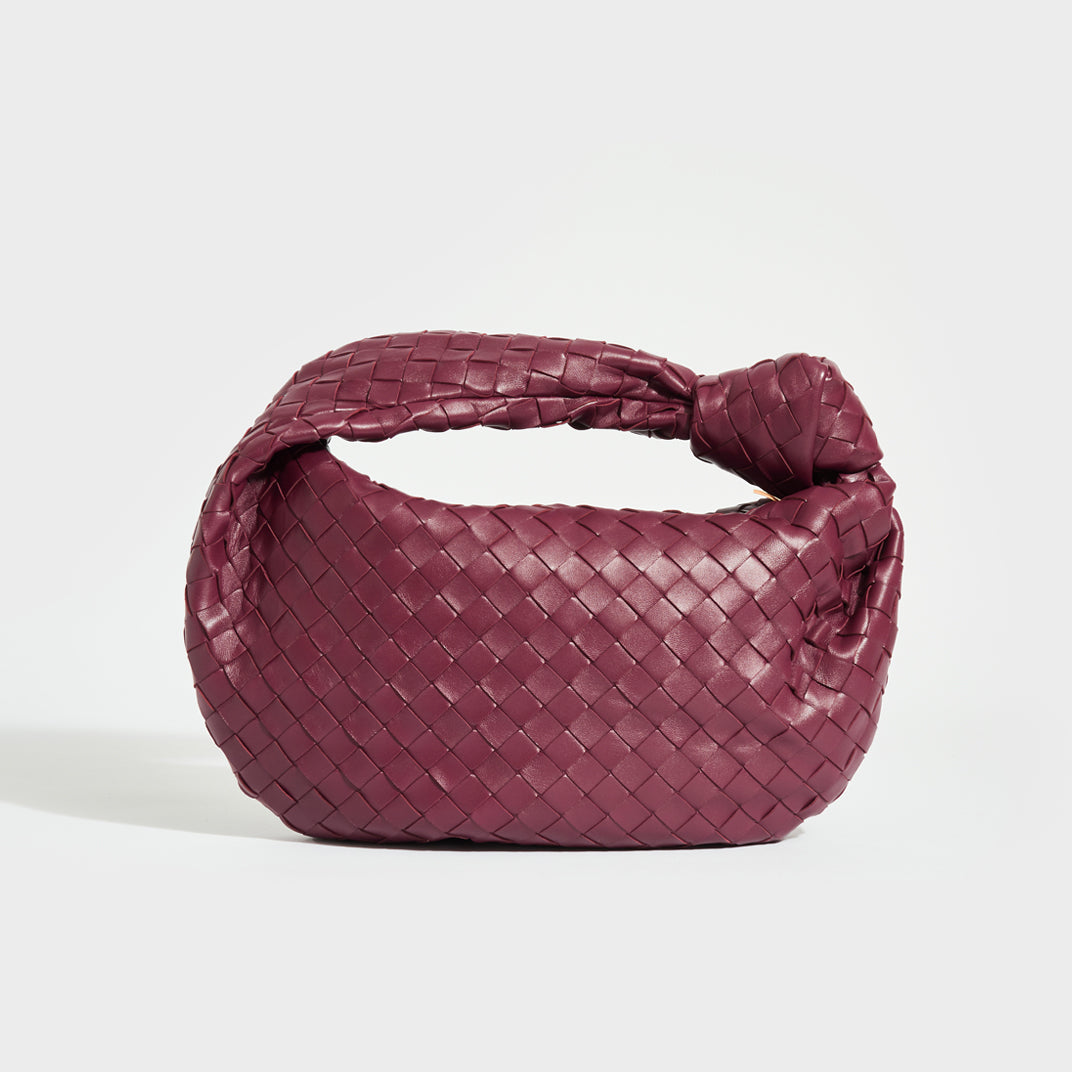 Teen Jodie Intrecciato Leather Bag in Bordeaux