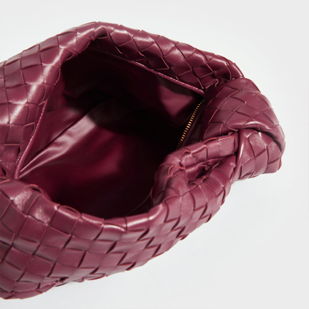 Teen Jodie Intrecciato Leather Bag in Bordeaux