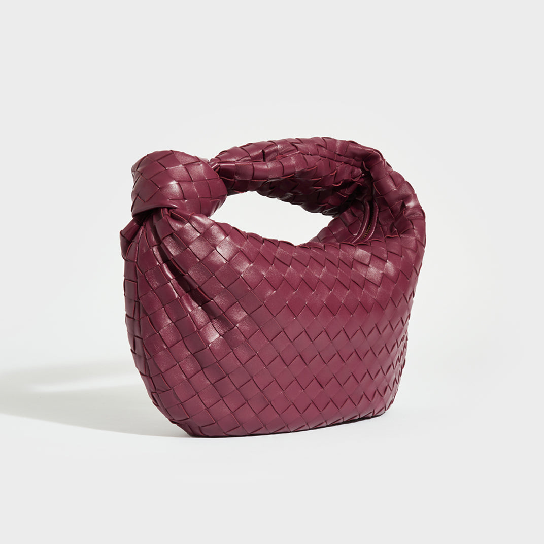 Teen Jodie Intrecciato Leather Bag in Bordeaux