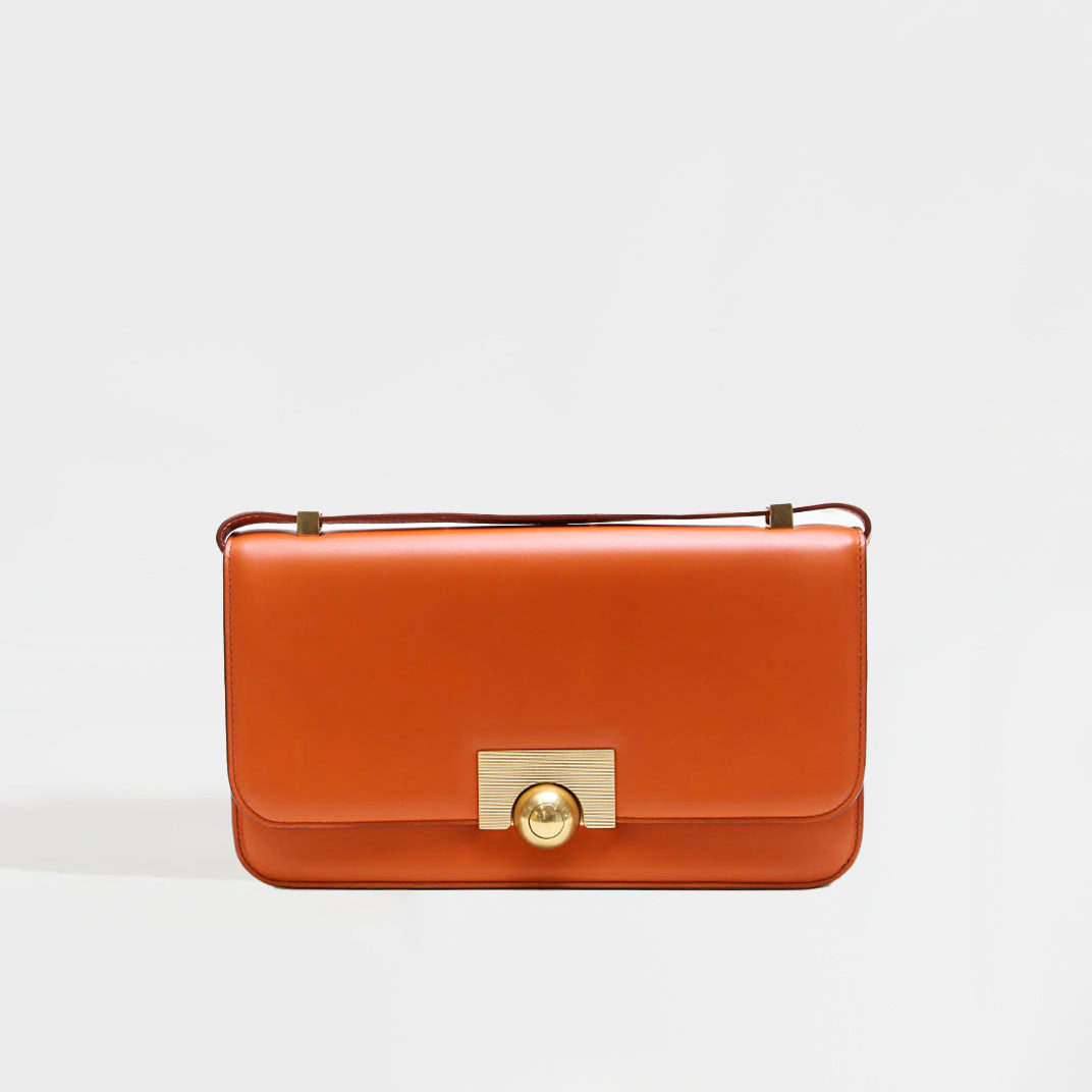BOTTEGA VENETA The Classic Small Leather Shoulder Bag in Orange [ReSale]