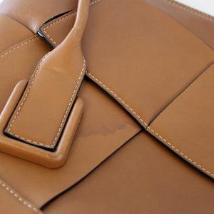 BOTTEGA VENETA Arco Large Intrecciato Leather Tote Bag in Wood [ReSale]