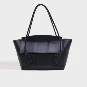 BOTTEGA VENETA Arco Large Intrecciato Leather Tote Bag in Black [ReSale]