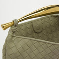 Classic Sardine Intrecciato Leather Bag in Travertine
