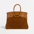 Birkin 35 in Grizzly Barenia Suede [ReSale]