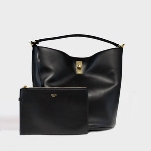 CELINE Bucket 16 Leather Shoulder Bag in Black [ReSale]