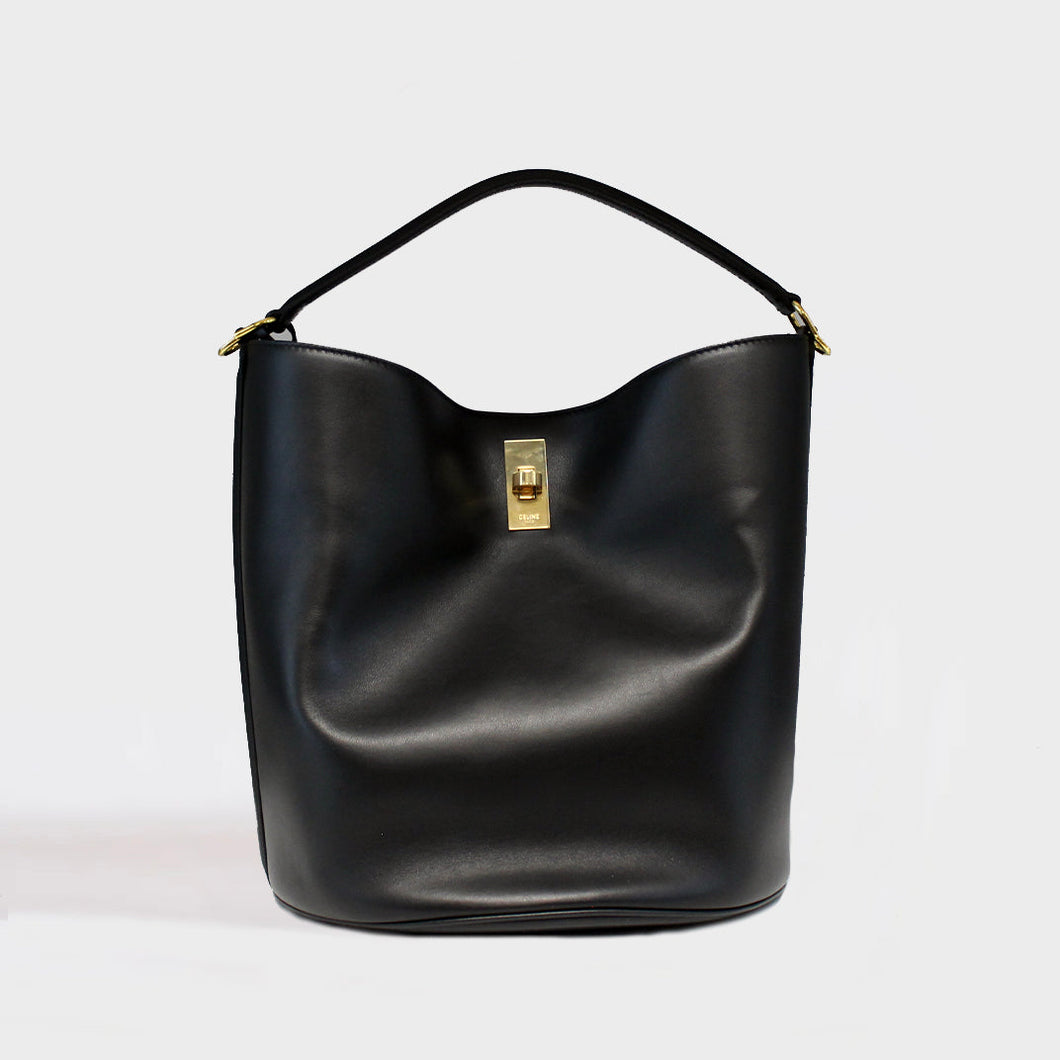 CELINE Bucket 16 Leather Shoulder Bag in Black [ReSale]