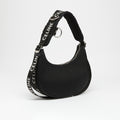 Ava Trekking Shoulder Bag in Black Canvas