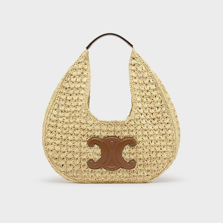 Classic Panier Hobo Bag in Raffia