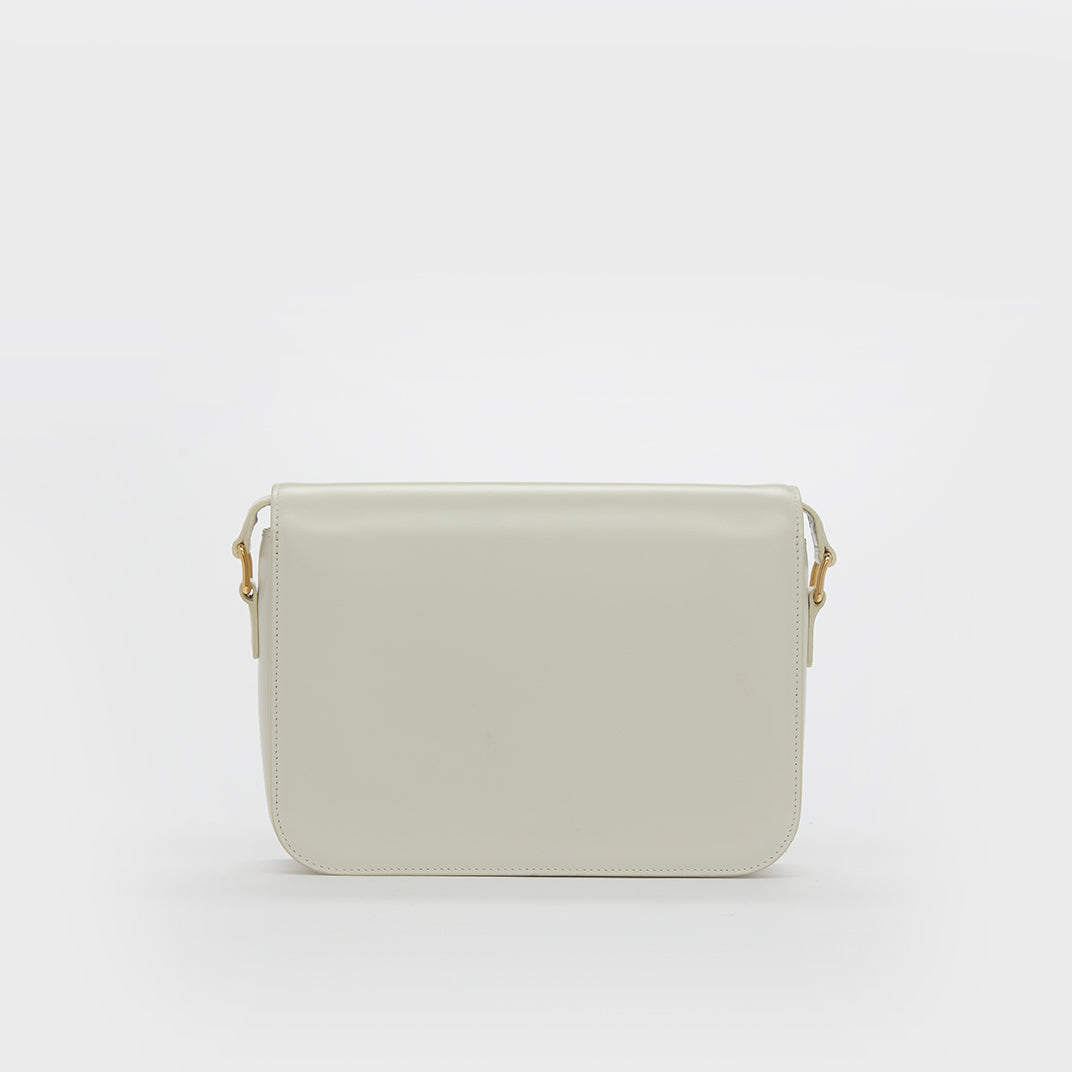 Medium Classique Triomphe Shoulder Bag in White
