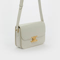 Medium Classique Triomphe Shoulder Bag in White