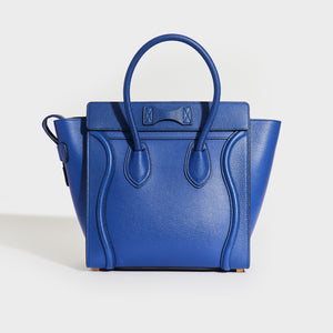 CELINE Micro Luggage Handbag in Blue