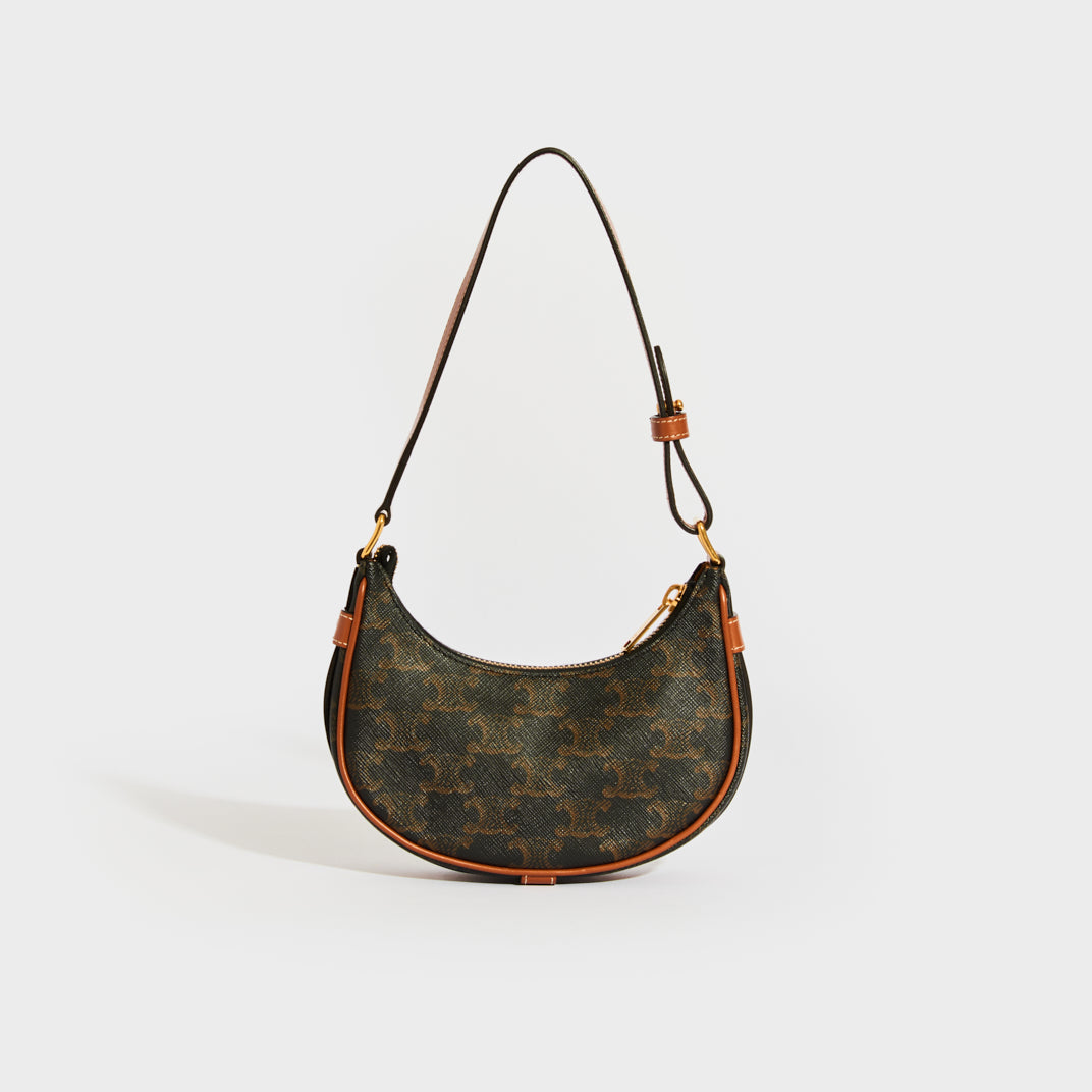 Mini Ava Triomphe Canvas Shoulder Bag in Brown