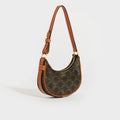 Mini Ava Triomphe Canvas Shoulder Bag in Brown