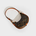 Mini Ava Triomphe Canvas Shoulder Bag in Brown