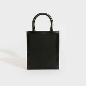CELINE Mini Vertical Cabas Tote in Black Canvas