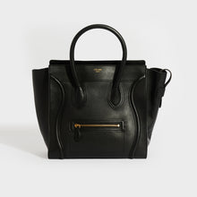 Load image into Gallery viewer, CELINE Mini Luggage Handbag in Black Smooth Leather