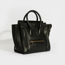 Load image into Gallery viewer, CELINE Mini Luggage Handbag in Black Smooth Leather