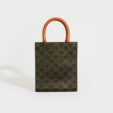 Load image into Gallery viewer, CELINE Mini Vertical Triomphe Cabas Tote in Brown Canvas