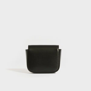 CELINE Mini Triomphe Leather Shoulder Bag in Black