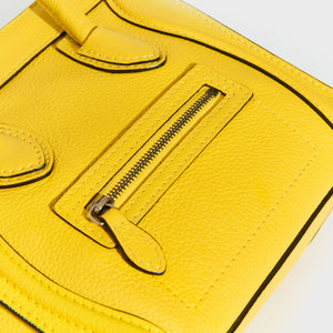 CELINE Nano Luggage Handbag in Yellow