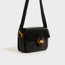 Load image into Gallery viewer, CELINE Vintage Horse Carriage Leather Shoulder Bag in Black