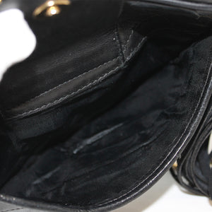 CHANEL CC Diamond-Quilted Tassel Crossbody Bag in Black 1989 - 1991 [ReSale]