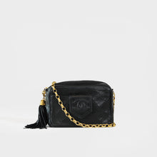 Load image into Gallery viewer, CHANEL CC Diamond-Quilted Tassel Crossbody Bag in Black 1989 - 1991 [ReSale]