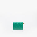 Micro CC Clutch With Chain Crossbody Bag in Green Quilted Lambskin