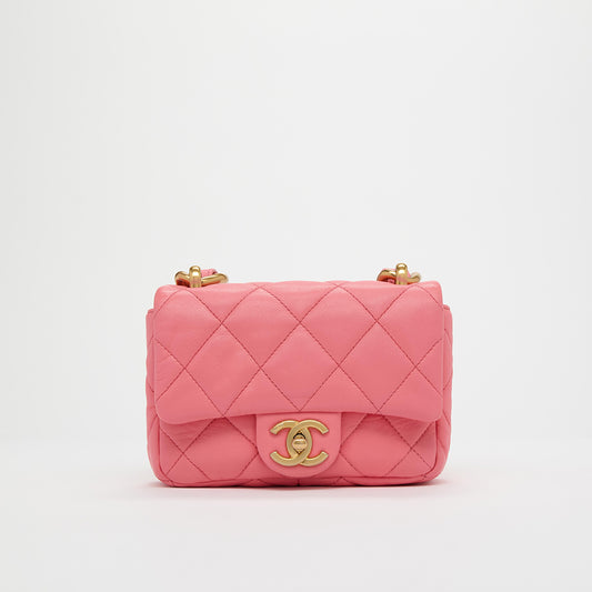 CC Funky Town Mini Lambskin Bag in Pink