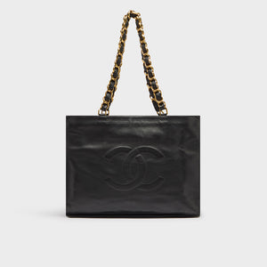 CHANEL CC Large Tote in Black 1990