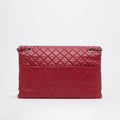 In The Business Flap Bag in Red Leather