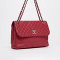 In The Business Flap Bag in Red Leather