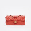Classic East West Bag in Red Calfskin Leather