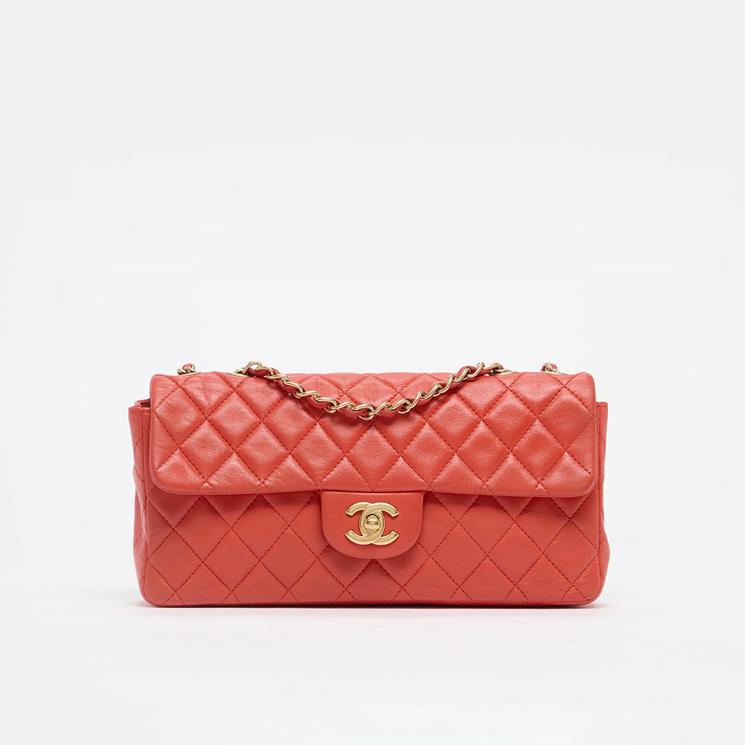 Classic East West Bag in Red Calfskin Leather