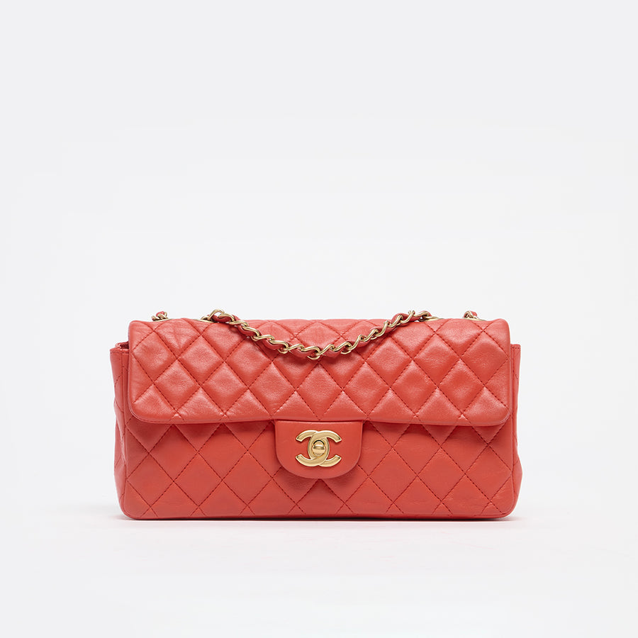 Classic East West Bag in Red Calfskin Leather