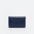Classic Wallet on Chain in Navy Blue Leather 2013 - 2014