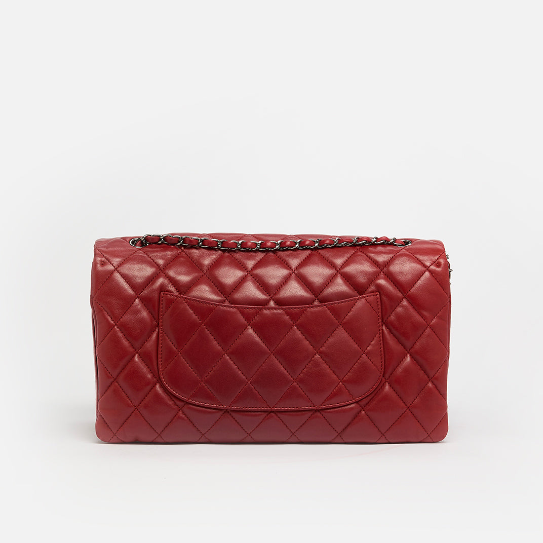 Maxi 3 Accordion Flap Bag in Red Lambskin 2011
