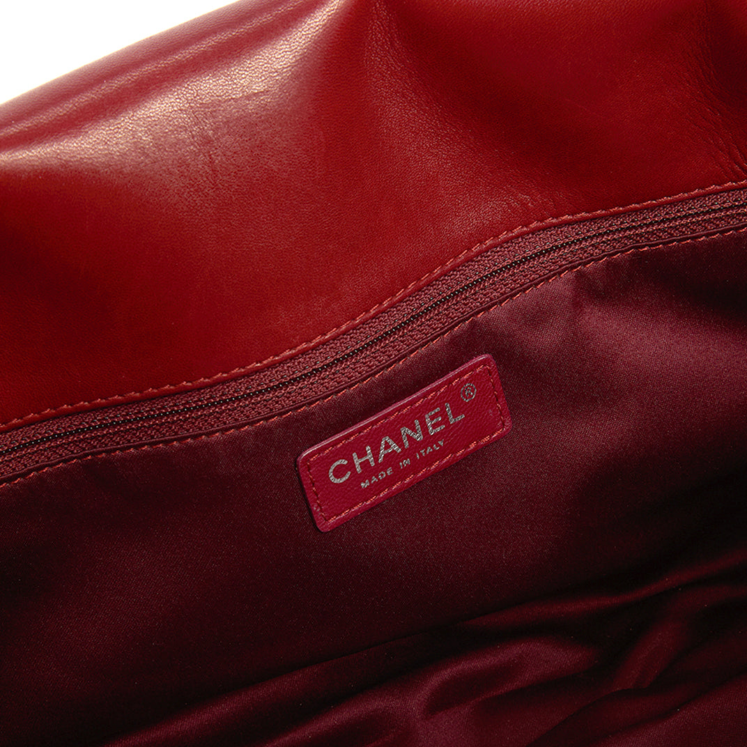 Maxi 3 Accordion Flap Bag in Red Lambskin 2011