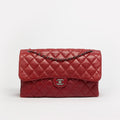 Maxi 3 Accordion Flag Bag in Red Lambskin 2011 [ReSale]