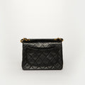 Mini Square Classic Single Flap Shoulder Bag in Black Lambskin